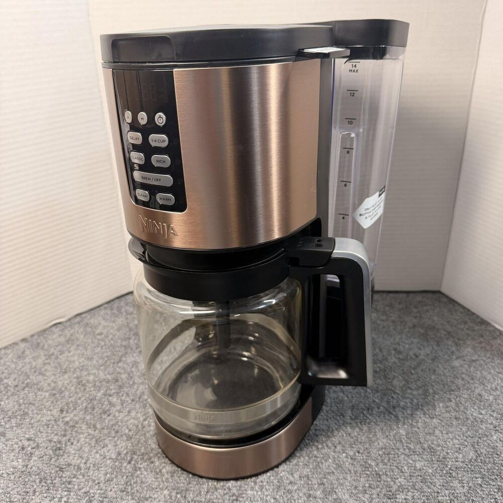 Ninja 14 Cup Programmable Coffee Maker DCM201CP Black Glass Carafe Filter